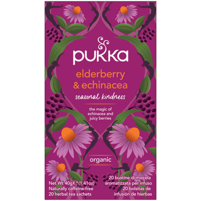Thee Pukka elderberry en echinacea 20 zakjes