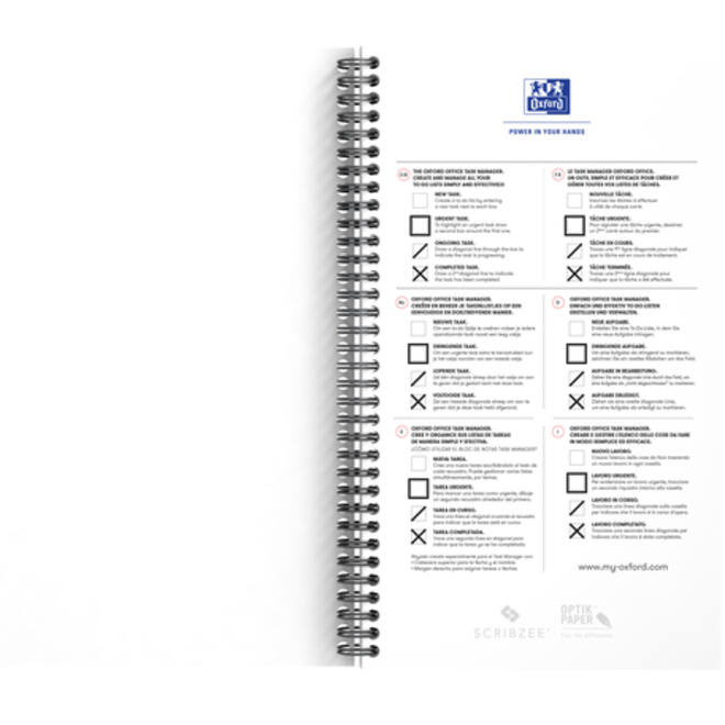 Task Manager Oxford 141x246 mm 115vel blauw
