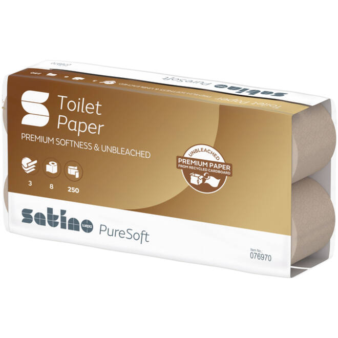 Toiletpapier Satino PureSoft MT1 3-laags 250vel naturel 076970