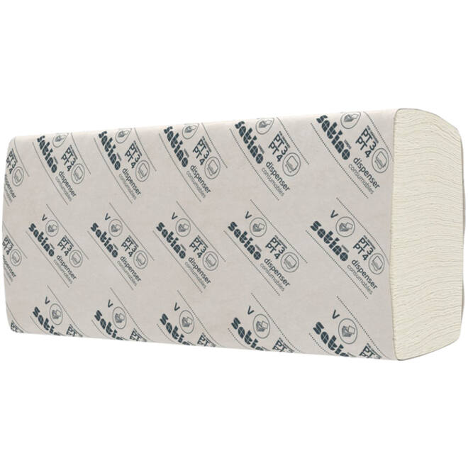 Handdoek Satino Smart PT3 V-vouw 2-laags 240x230mm 20x200vel wit 276490