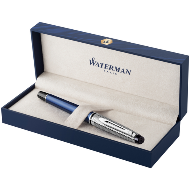 Rollerpen Waterman Expert metallic Blue CT fijn