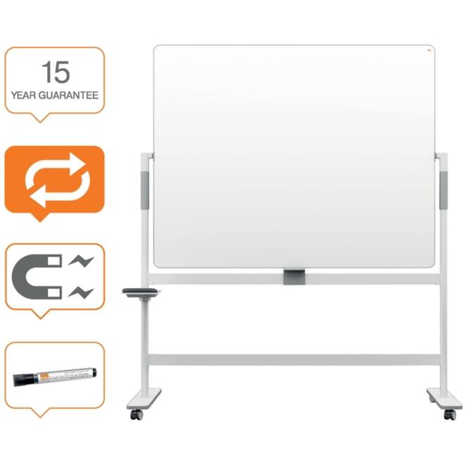 Whiteboard Nobo Move & Meet kantelbaar 120x150cm