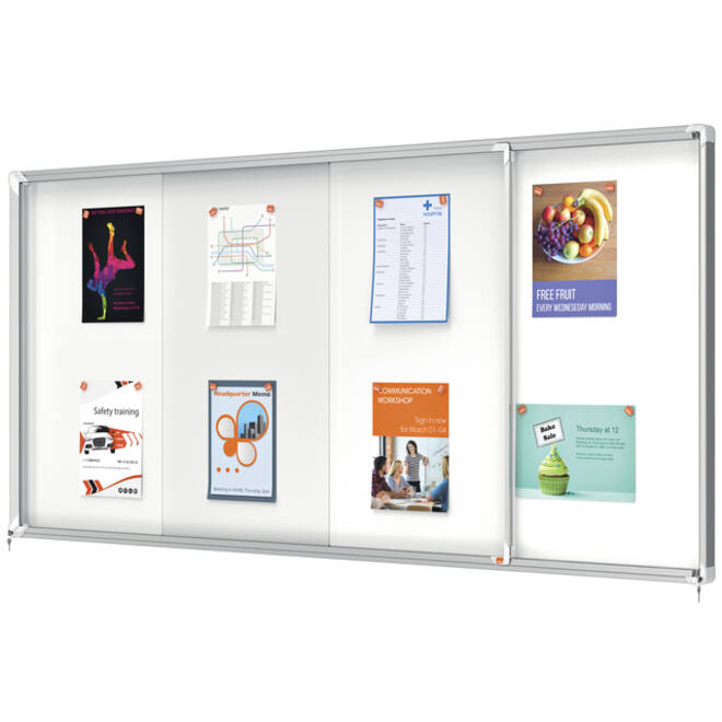 Binnenvitrine Nobo Premium Plus 27x A4 schuifdeur magnetisch