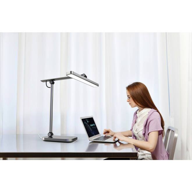 Bureaulamp Unilux Pureline led grijs
