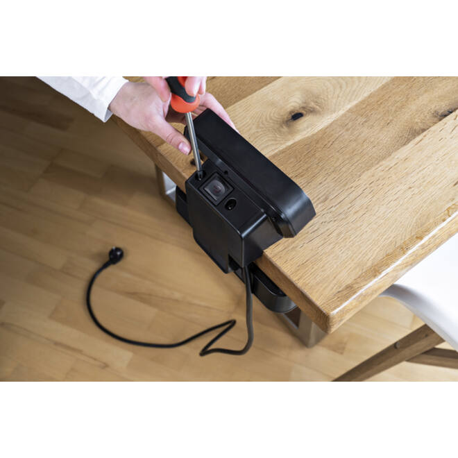 Stekkerdoos Brennenstuhl bureau Estilo 10 voudig inclusief 1 USB C, 1 USB A, 2 meter zilver/zwart