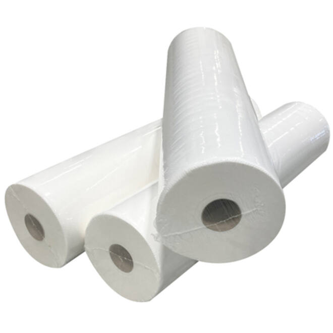 Onderzoektafelpapier Euro Products 40cm breed 2-laags 100m wit 138042