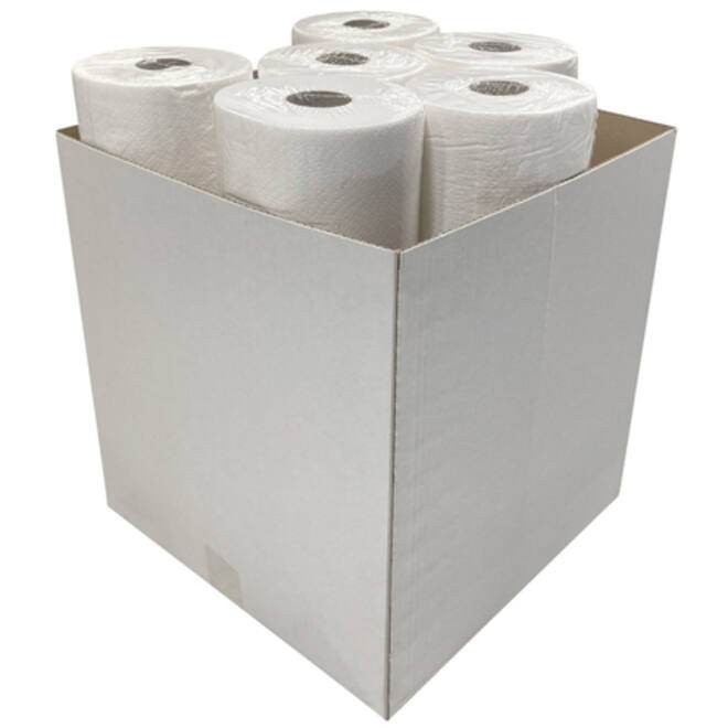 Onderzoektafelpapier Euro Products 50cm breed 2-laags 100m wit 138052