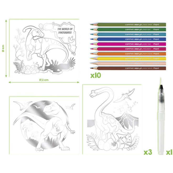 Hobbyset Maped Creativ Aqua'Art dinosaurus 14-delig assorti