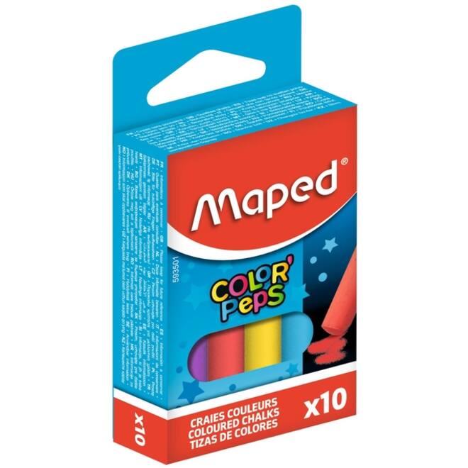 Schoolbordkrijt Maped Color'Peps set á 10 stuks assorti