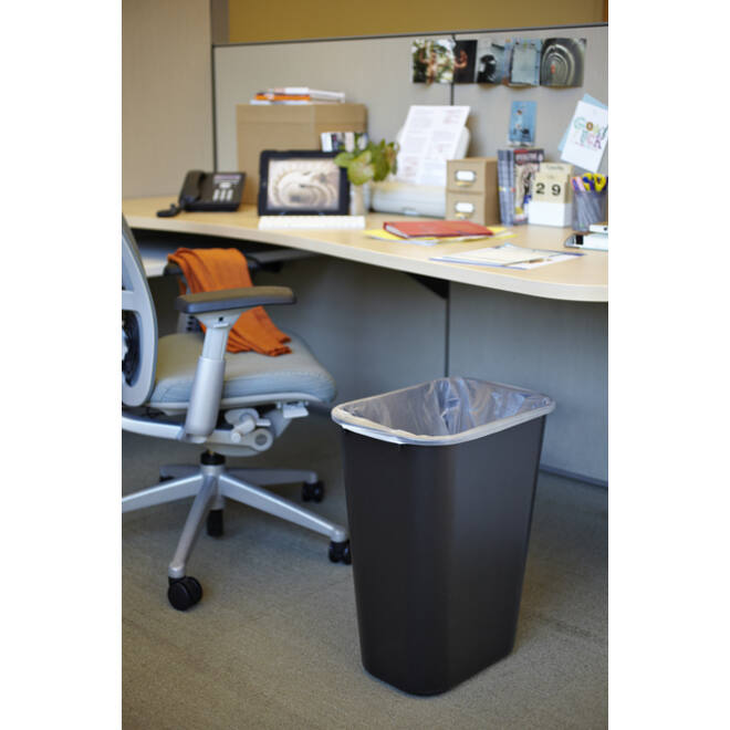 Afvalbak Rubbermaid medium 26liter zwart