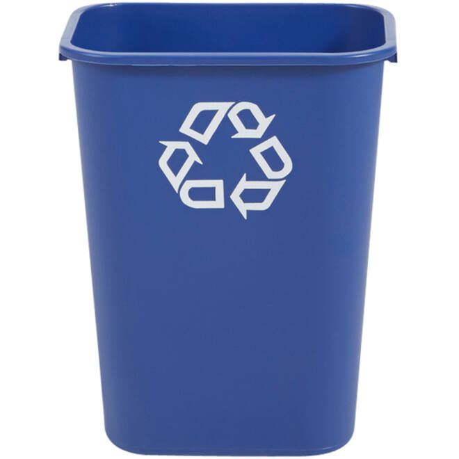 Papierbak Rubbermaid recycling groot 39L blauw