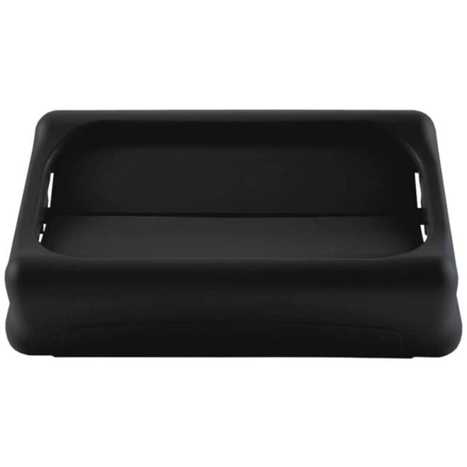 Deksel Rubbermaid Slim Jim Vented gesloten met swingsysteem zwart