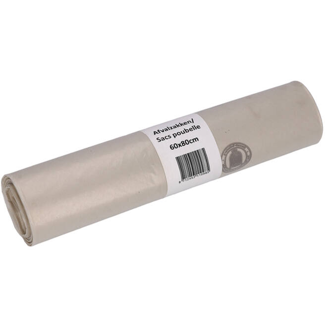 Afvalzak Cleaninq 60x80cm LDPE recycled T50 60L transparant
