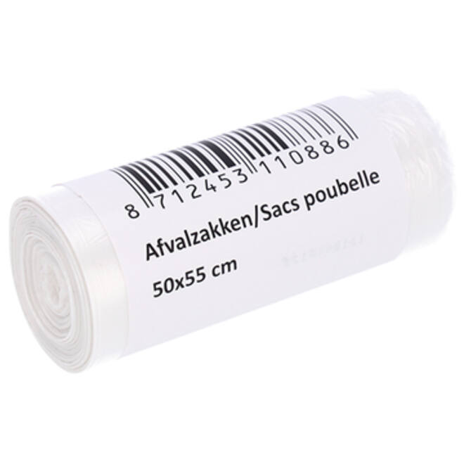 Afvalzak Cleaninq 50x55cm HDPE T15 25L transparant