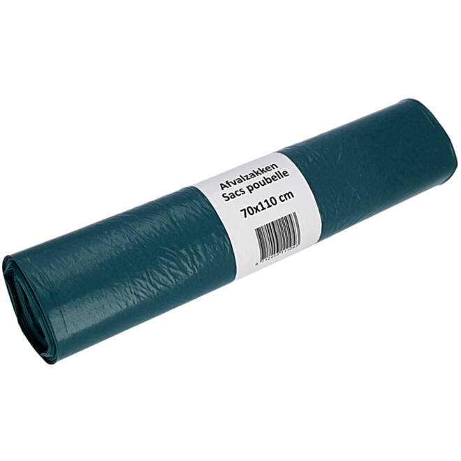 Afvalzak Cleaninq 70x110cm LDPE recycled T50 120L blauw