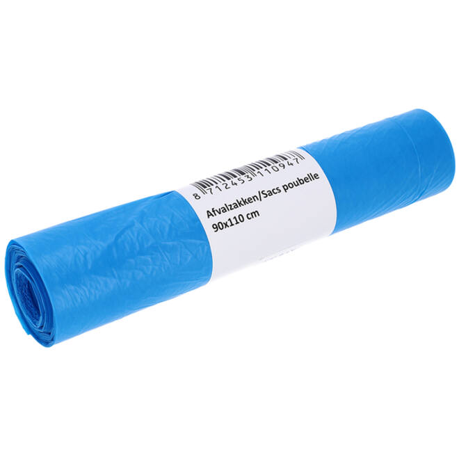 Afvalzak Cleaninq 90x110cm HDPE T25 160L blauw