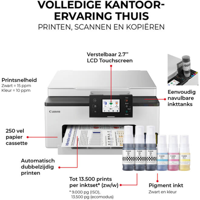 Multifunctional inktjet printer Canon MAXIFY GX1050