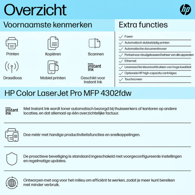 Multifunctional Laser printer HP Color LaserJet 4302fdw