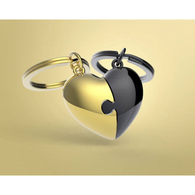 Sleutelhanger Metalmorphose puzzelhart
