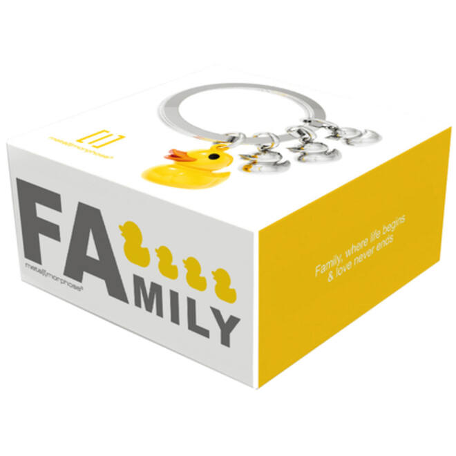 Sleutelhanger Metalmorphose eendenfamilie