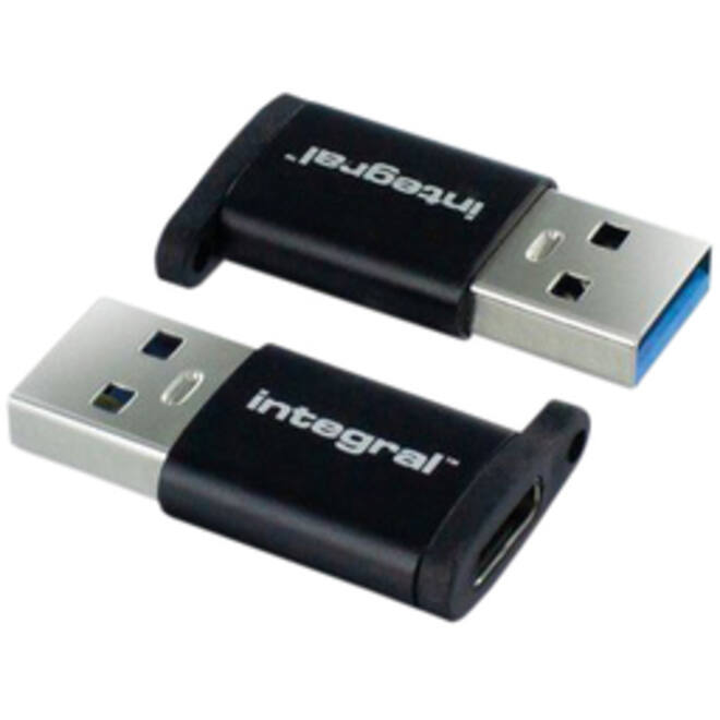 Adapter Integral USB-C naar USB-A 2-pack