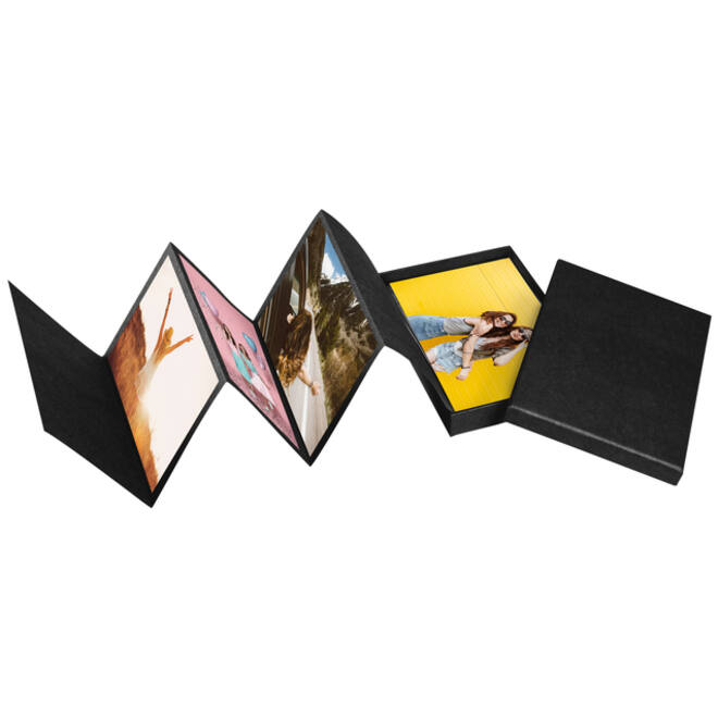 Leporello box walther design 11 foto's formaat 10x15cm zwart