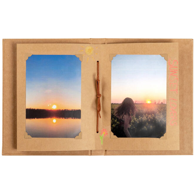 Fotoalbum walther design mini 24 foto's 13x18cm verticaal kraft