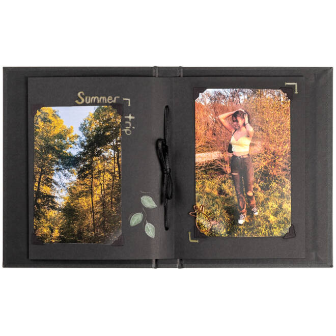 Fotoalbum walther design mini 24 foto's 13x18cm verticaal zwart