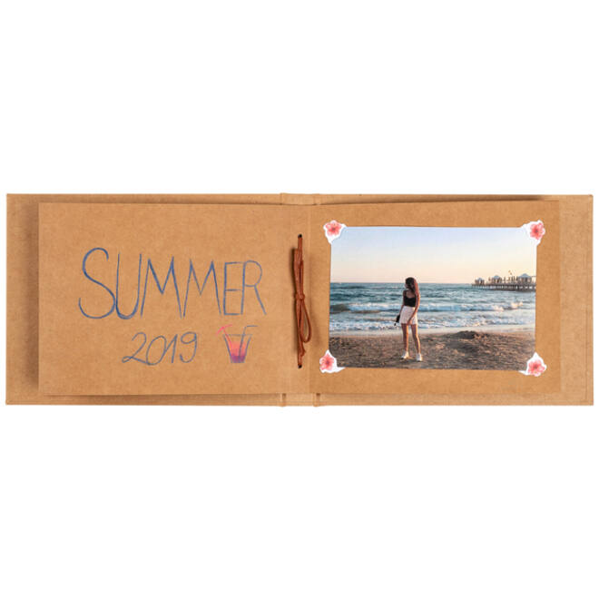Fotoalbum walther design mini 24 foto's 13x18cm horizontaal kraft