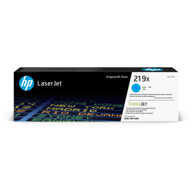Tonercartridge HP W2191X 219X blauw