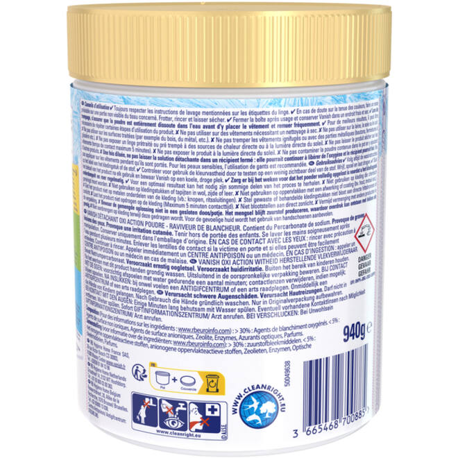 Wasbooster Vanish Oxi Action Whitening poeder 940g