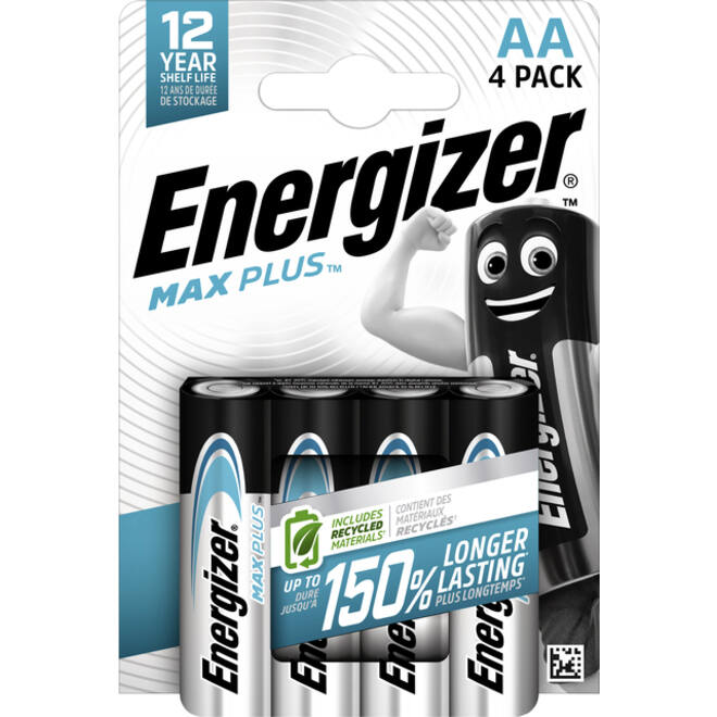 Batterij Energizer Max Plus 4xAA alkaline