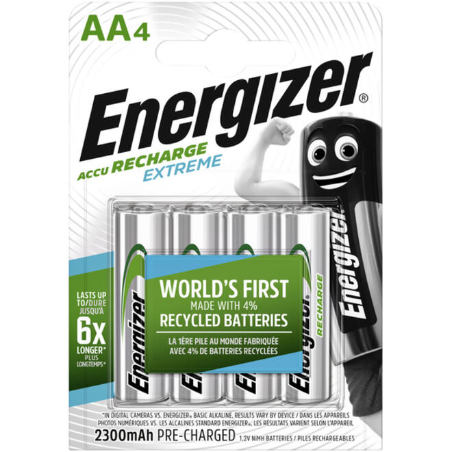 Batterij oplaadbaar Energizer 4xAA 2300mAh