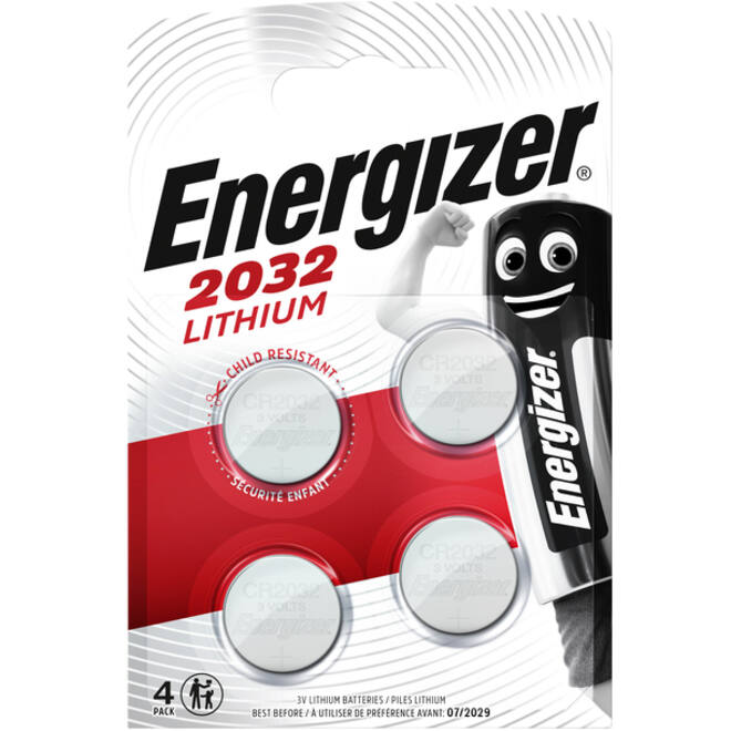 Batterij Energizer knoopcel 4xCR2032 lithium