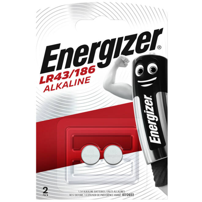Batterij Energizer knoopcel 2xLR43 alkaline
