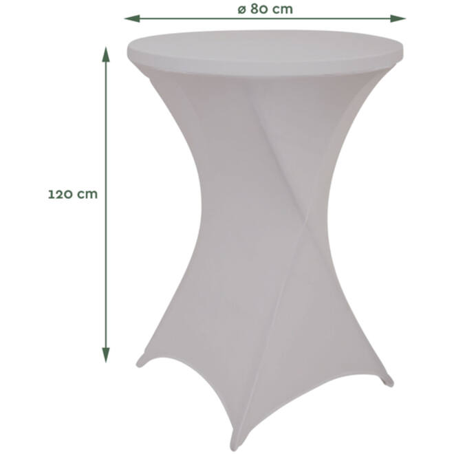 Tafelrok BRASQ voor statafel 80cm grijs