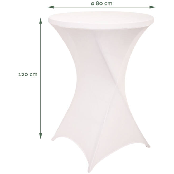 Tafelrok BRASQ voor statafel 80cm wit
