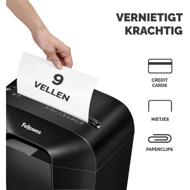 Papiervernietiger Fellowes Powershred LX50 snippers 4x37mm zwart