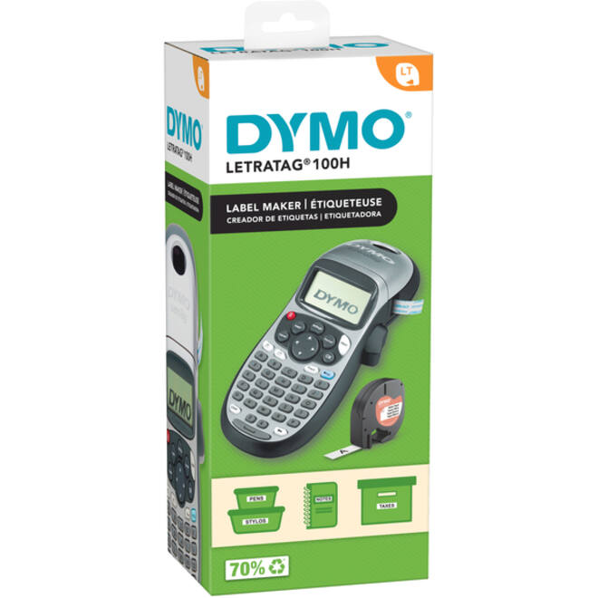 Labelprinter Dymo LetraTag 100H draagbaar abc 12mm zilverkleurig special edition