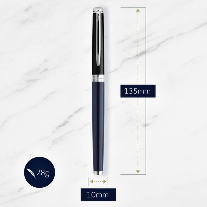 Vulpen Waterman Hémisphère Colour Blocking black en blue CT fijn