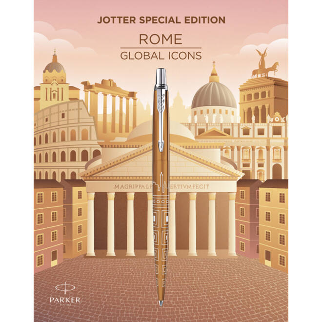 Balpen Parker Jotter special edition Rome bronze CT medium