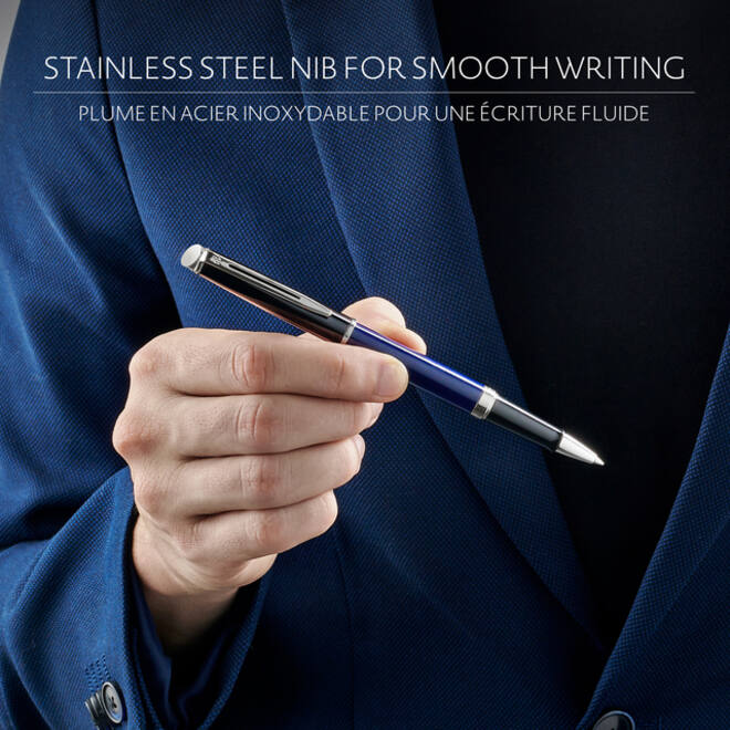 Rollerpen Waterman Hémisphère Colour Blocking black en white CT fijn