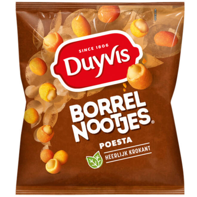 Borrelnootjes Duyvis poesta zak 275gr