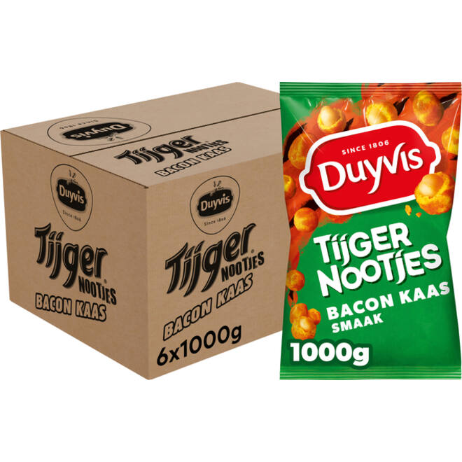 Tijgernootjes Duyvis bacon kaas zak 1kg