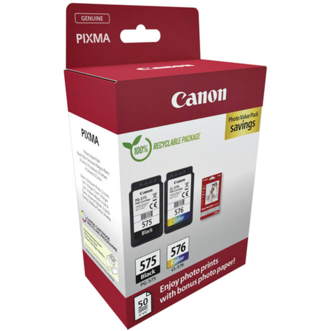 Inktcartridge Canon PG-575 + CL-576 zwart + kleur
