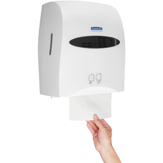 Handdoekroldispenser Kimberly Clark met sensor wit 9960