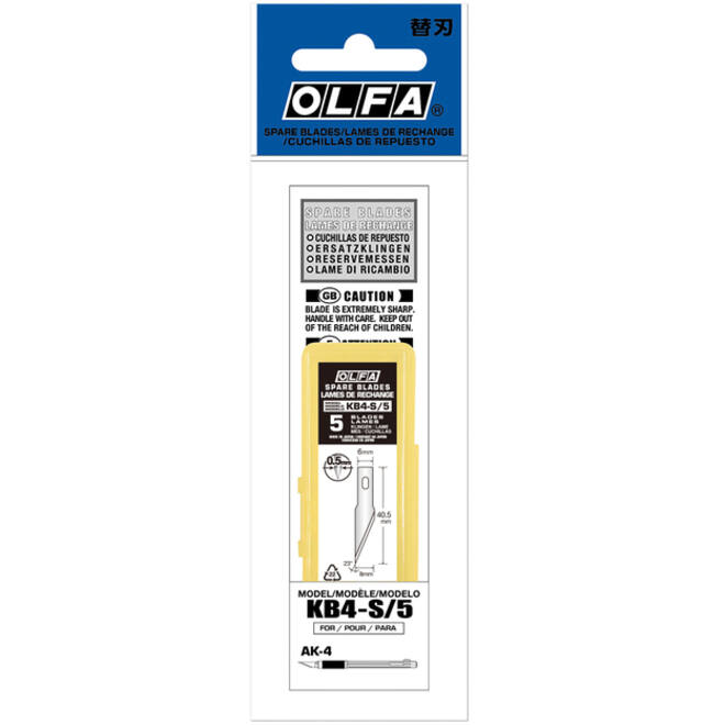 Reservemes Olfa KB4-S blister à 5 stuks