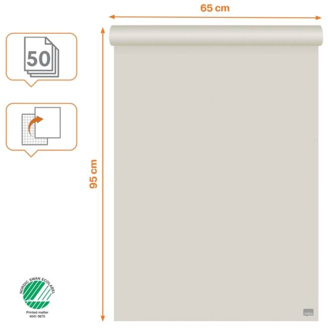 Flipoverpapier Nobo standaard 65x95cm dubbelzijdig plano 50vel