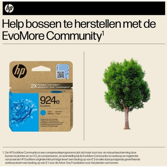 Inktcartridge HP 4K0U7NE 924E Evomore blauw