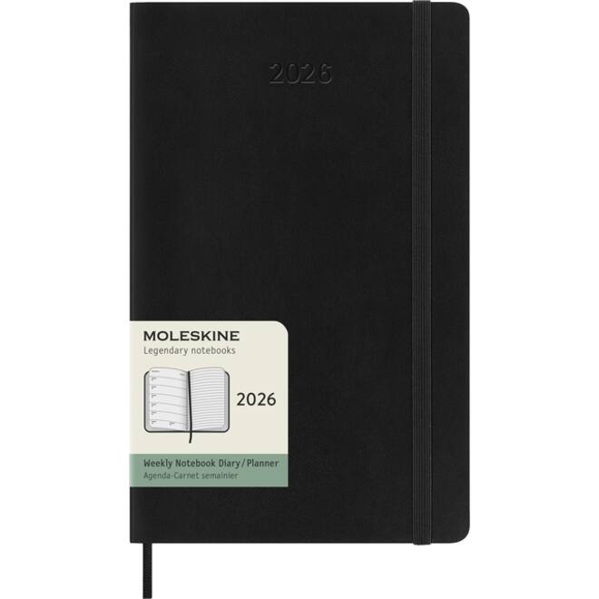 Agenda 2025 Moleskine 12M Planner Weekly 7dagen/1pagina large sc black